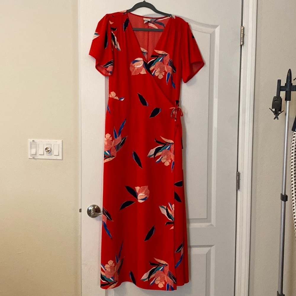 Red A New Day wrap dress